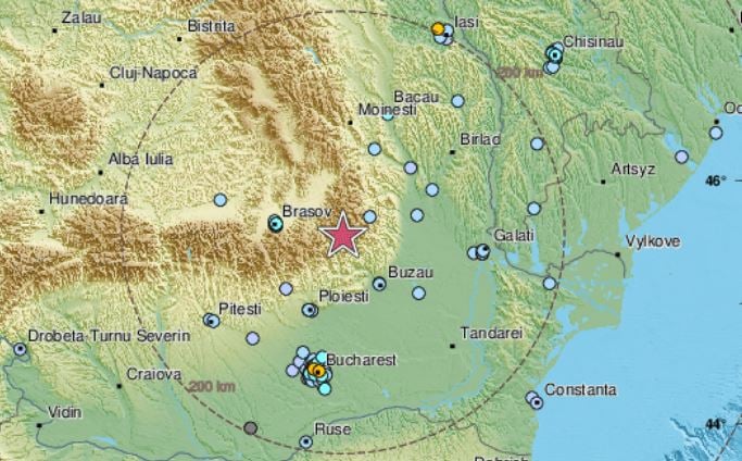 Σεισμός 5,5 βαθμών στην κεντρική Ρουμανία καταγράφεται και γίνεται αισθητός σε γειτονικές χώρες