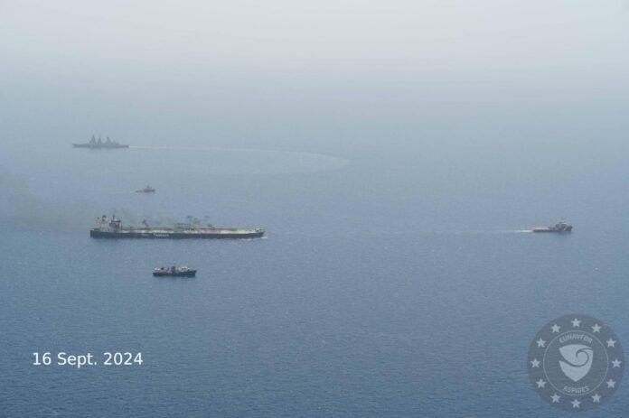 Επιτυχής Ρυμούλκηση του MV SOUNION με την Υποστήριξη της EUNAVFOR ASPIDES