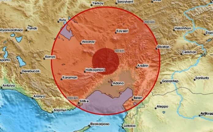 Σεισμική Δόνηση Πέντε Βαθμών Καταγράφεται στη Νότια Τουρκία